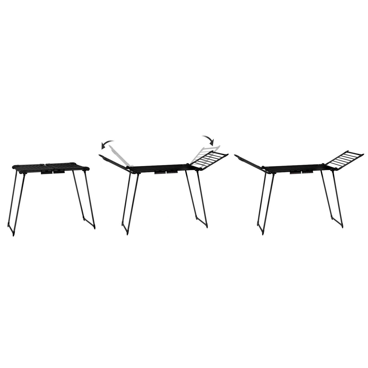 Collapsible drying rack Lydia 27 m black