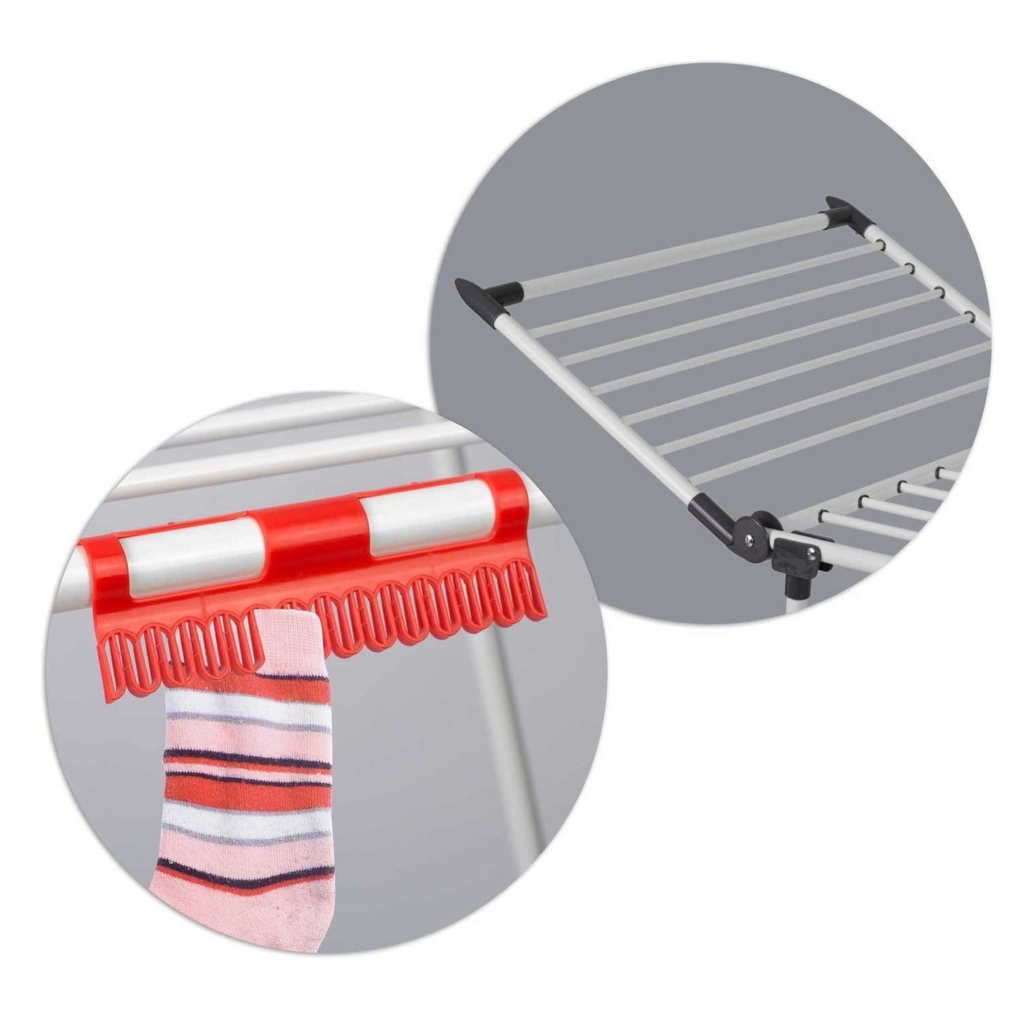 Collapsible drying rack for laundry, 22 meters, white