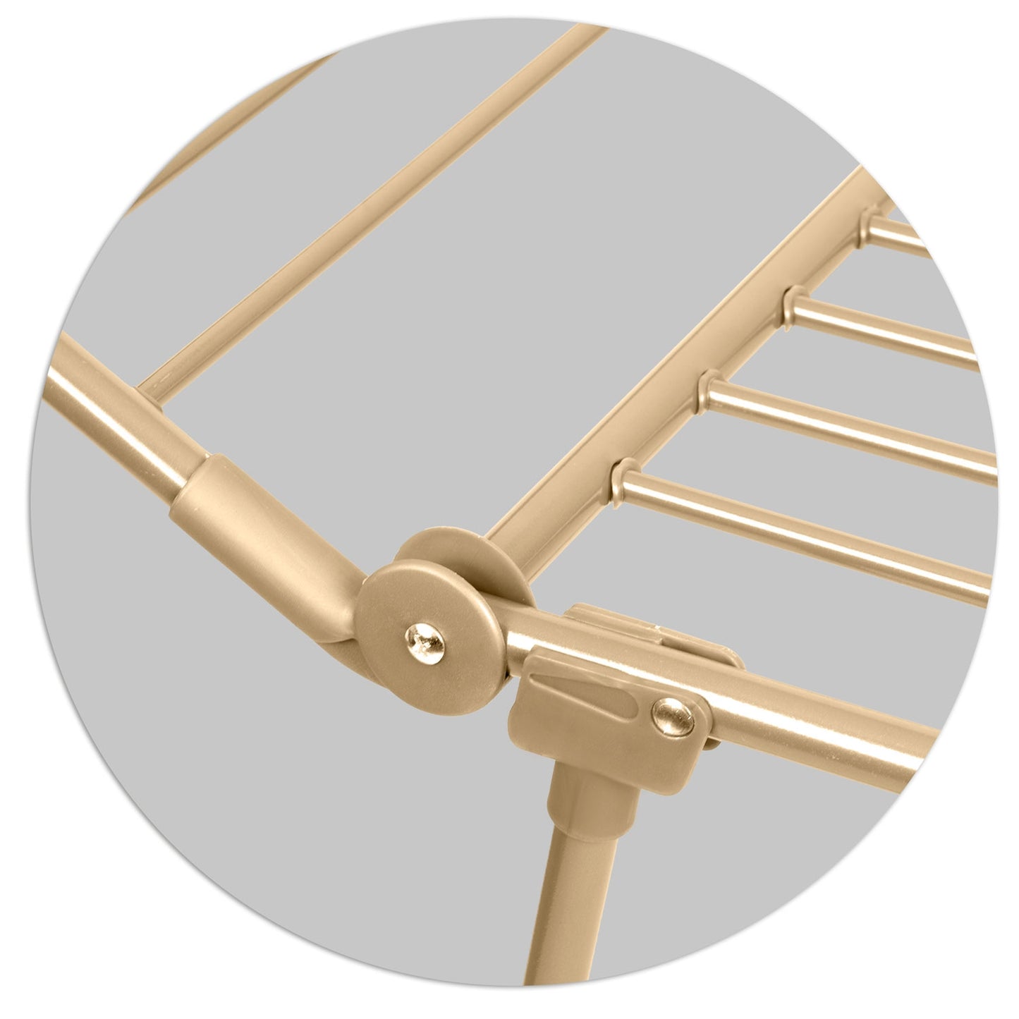 Collapsible floor drying rack Debora in gold, 19 meters