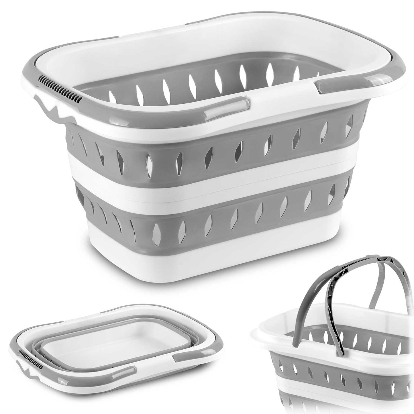 Collapsible laundry basket with handle MS-680 Massido