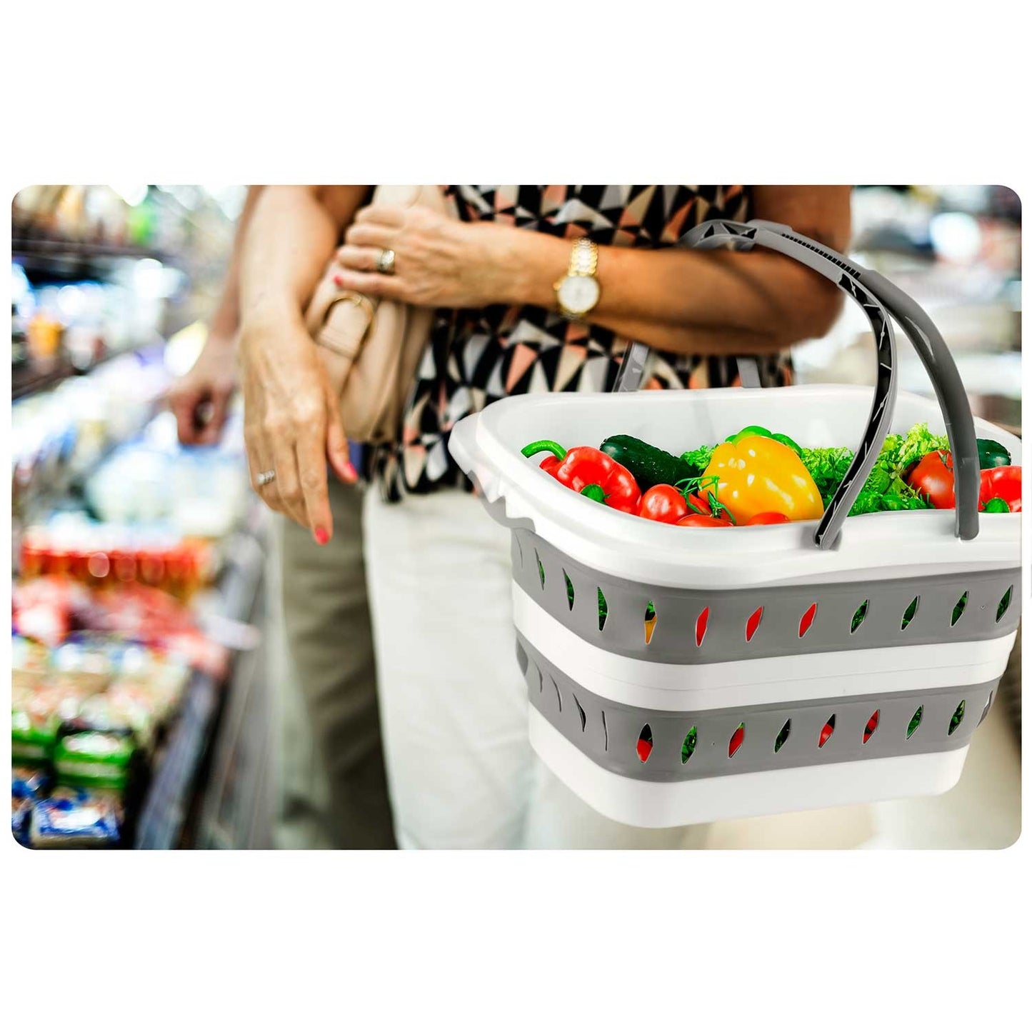 Collapsible laundry basket with handle MS-680 Massido