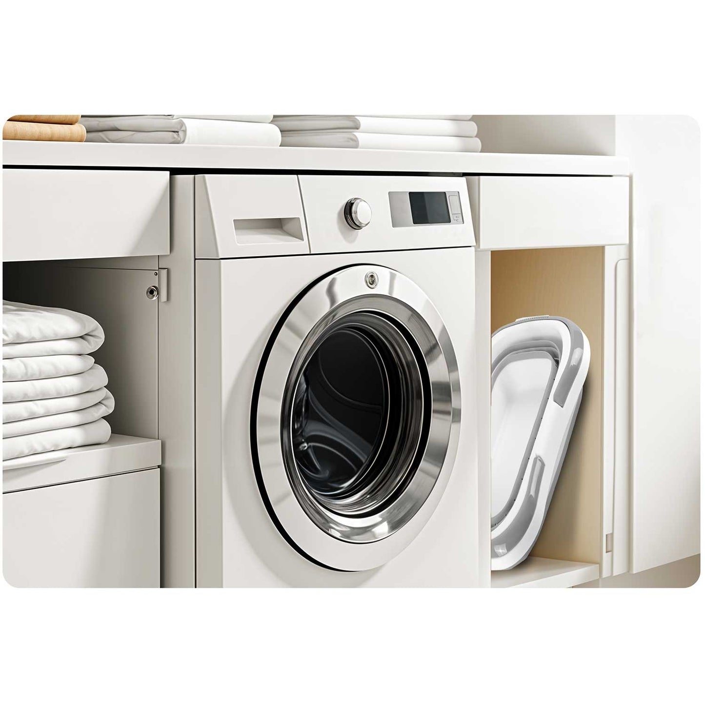 Collapsible laundry basket with handle MS-680 Massido