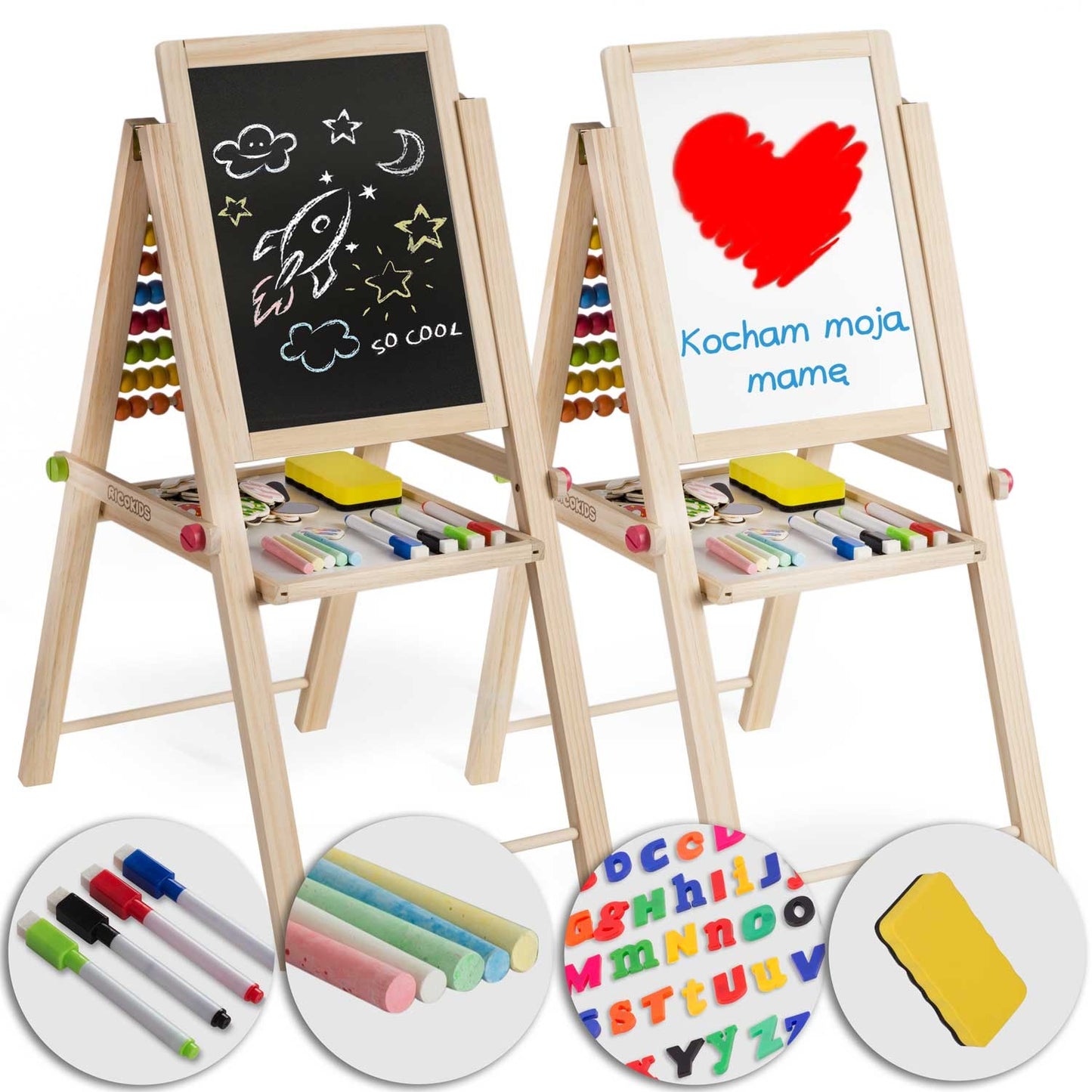 Collapsible magnetic chalkboard Ricokids