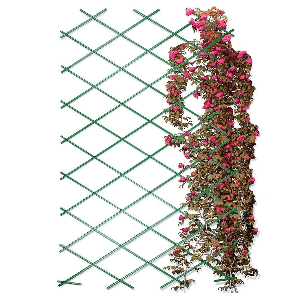 Collapsible plastic garden support for climbing plants