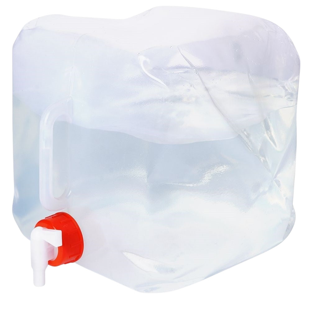 Collapsible water tank with faucet for travel and camping