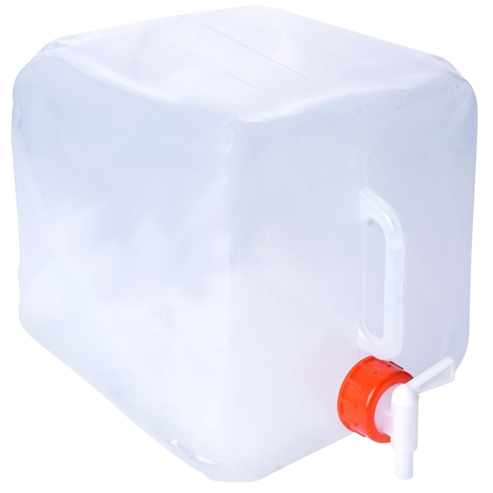 Collapsible water tank with faucet for travel and camping