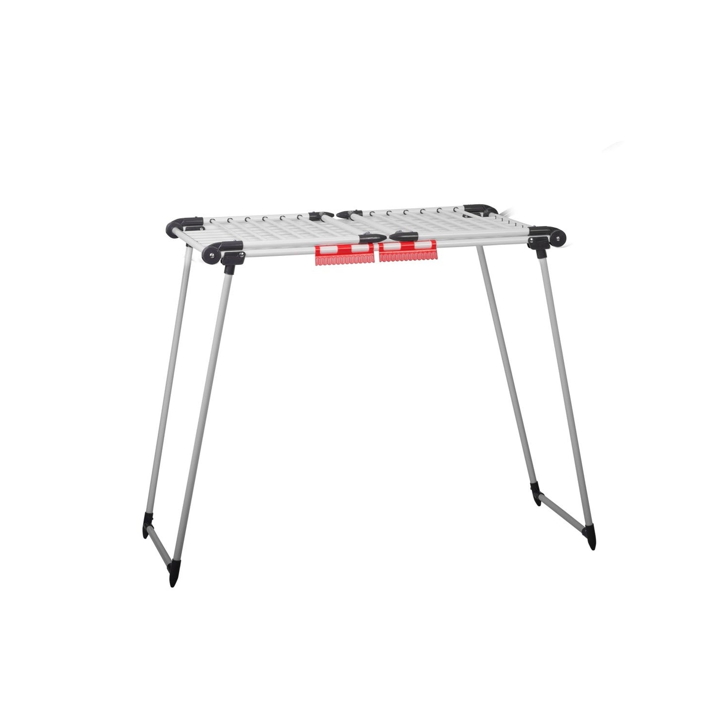 Collapsible white drying rack Debora, 19 m drying length