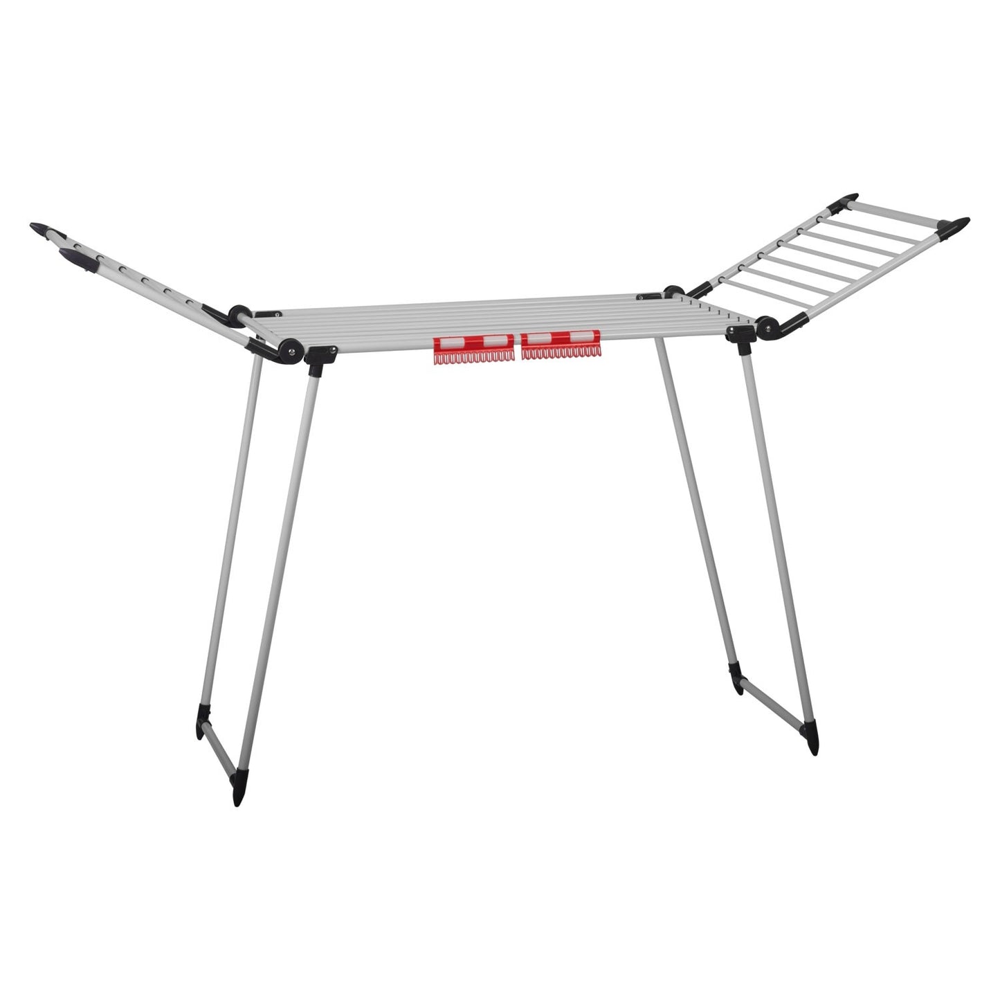 Collapsible white drying rack Debora, 19 m drying length