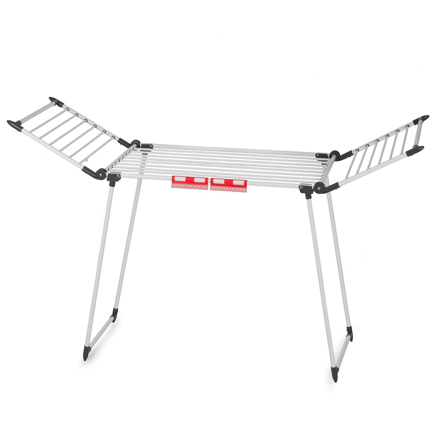 Collapsible white drying rack Debora, 19 m drying length