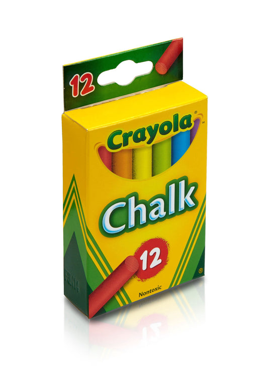 Colored Chalk Set, 12 Pieces, Non-Toxic