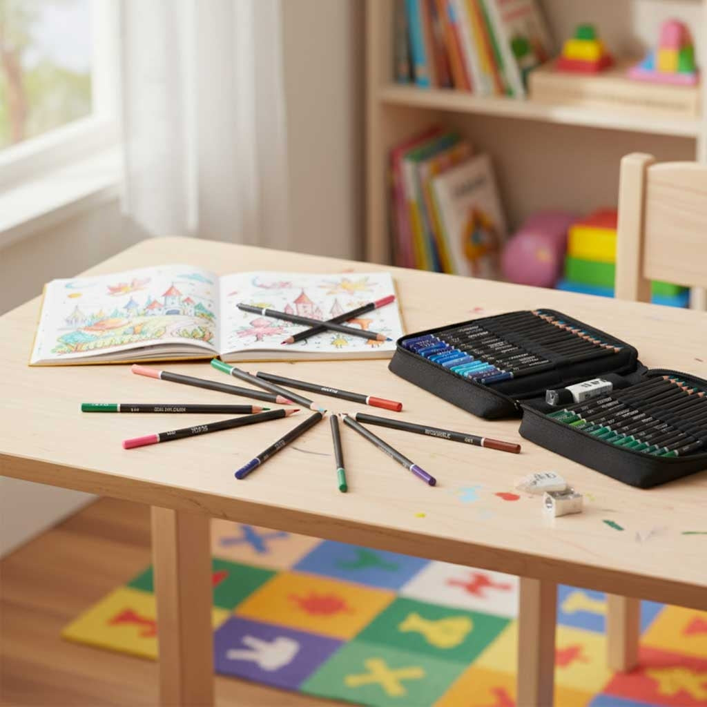 Colored Pencil Set with Case – 120 Pieces