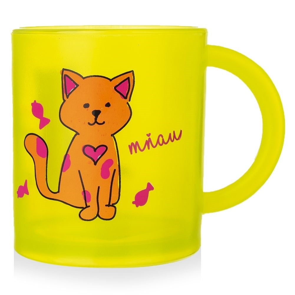 Colorful Cat Mug for Kids - Microwave Safe