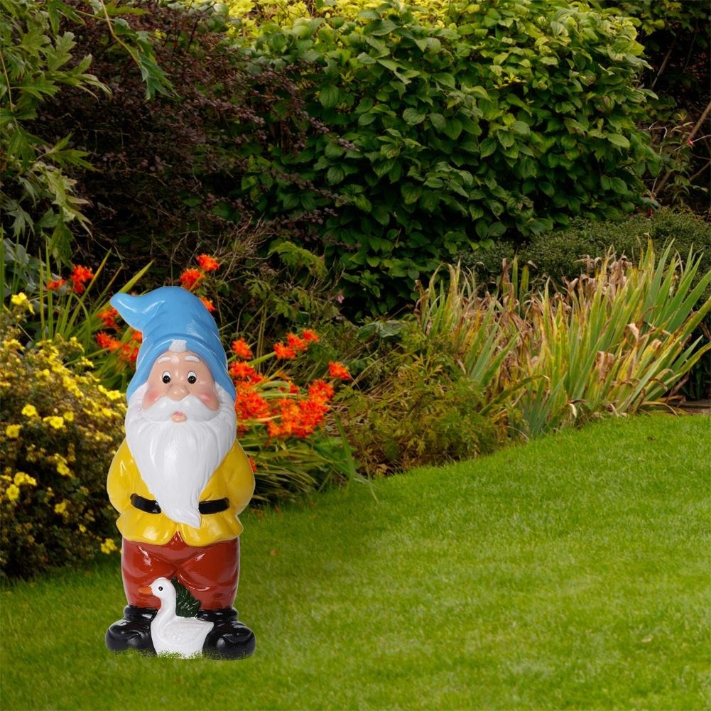 Colorful Ceramic Garden Santa - Weatherproof