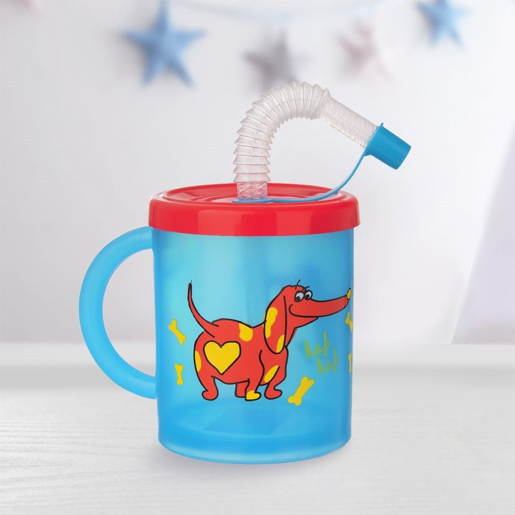 Colorful Children's Mug with Cute Dog Motif - Microwave Safe