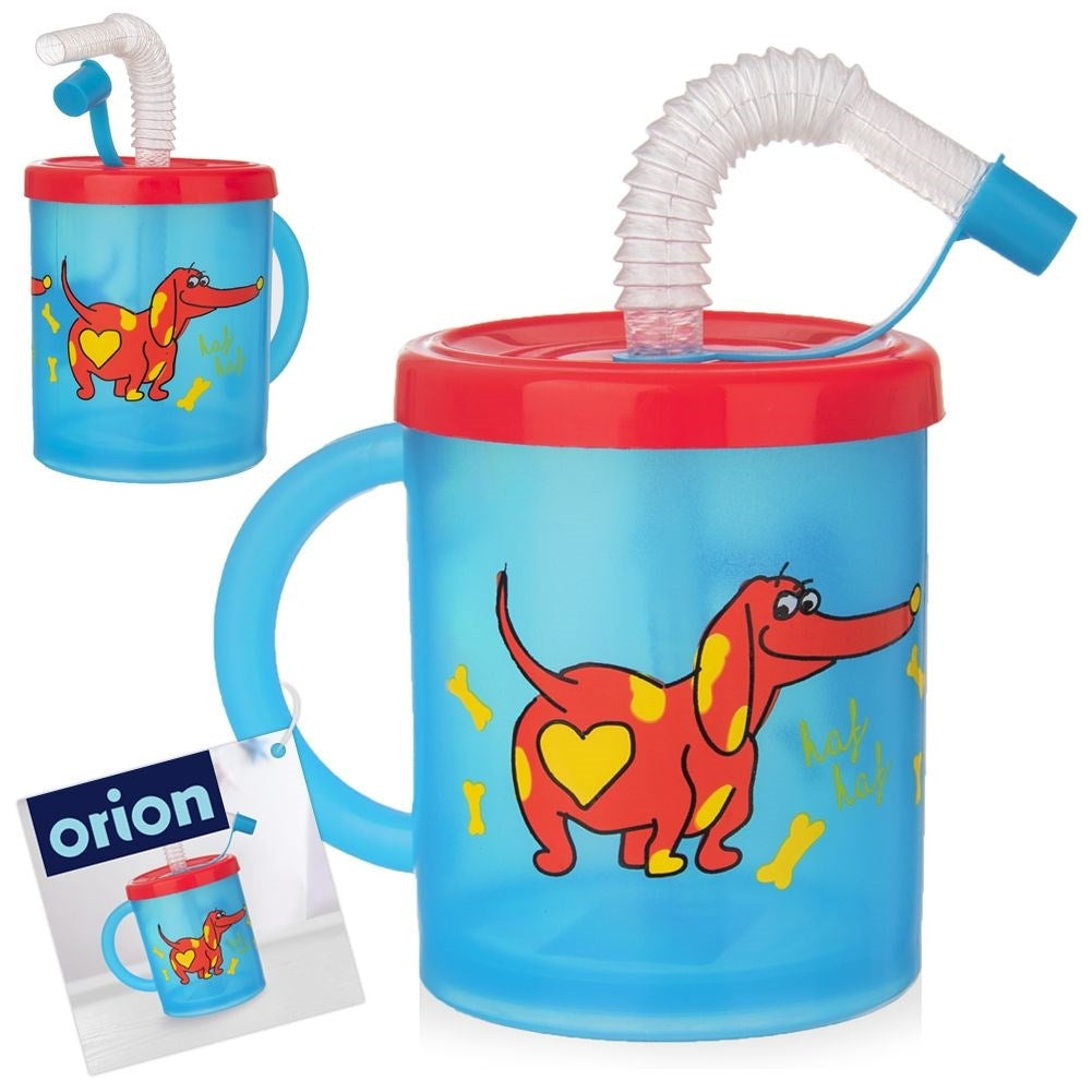 Colorful Children's Mug with Cute Dog Motif - Microwave Safe