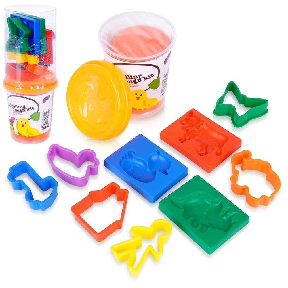 Colorful Play Clay with Neon Colors and Shapes