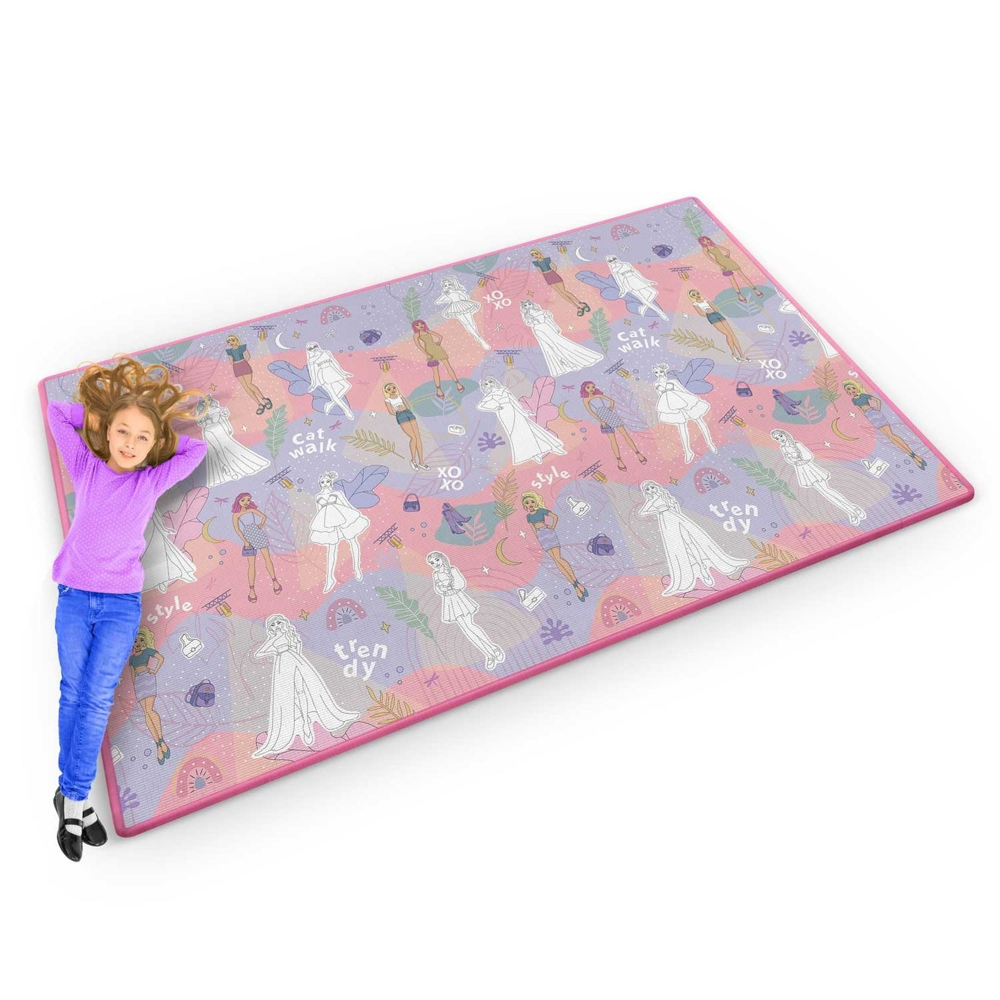 Colorful Scary Playmat, Rollable - 200 x 120 x 0.3 cm, Ricokids RK-343