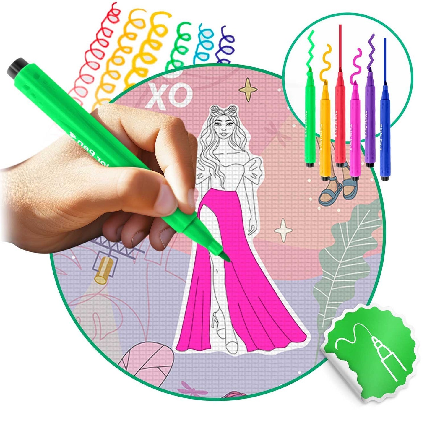 Colorful Scary Playmat, Rollable - 200 x 120 x 0.3 cm, Ricokids RK-343