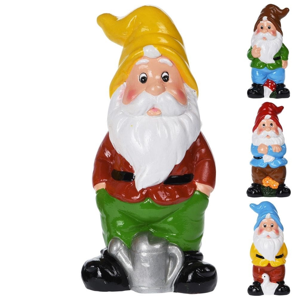 Colorful Weatherproof Garden Santa in Ceramics
