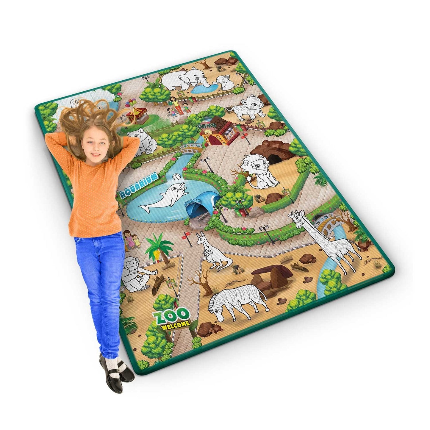 Colorful and flexible drawing mat 120 x 90 x 0.3 cm Ricokids RK-344