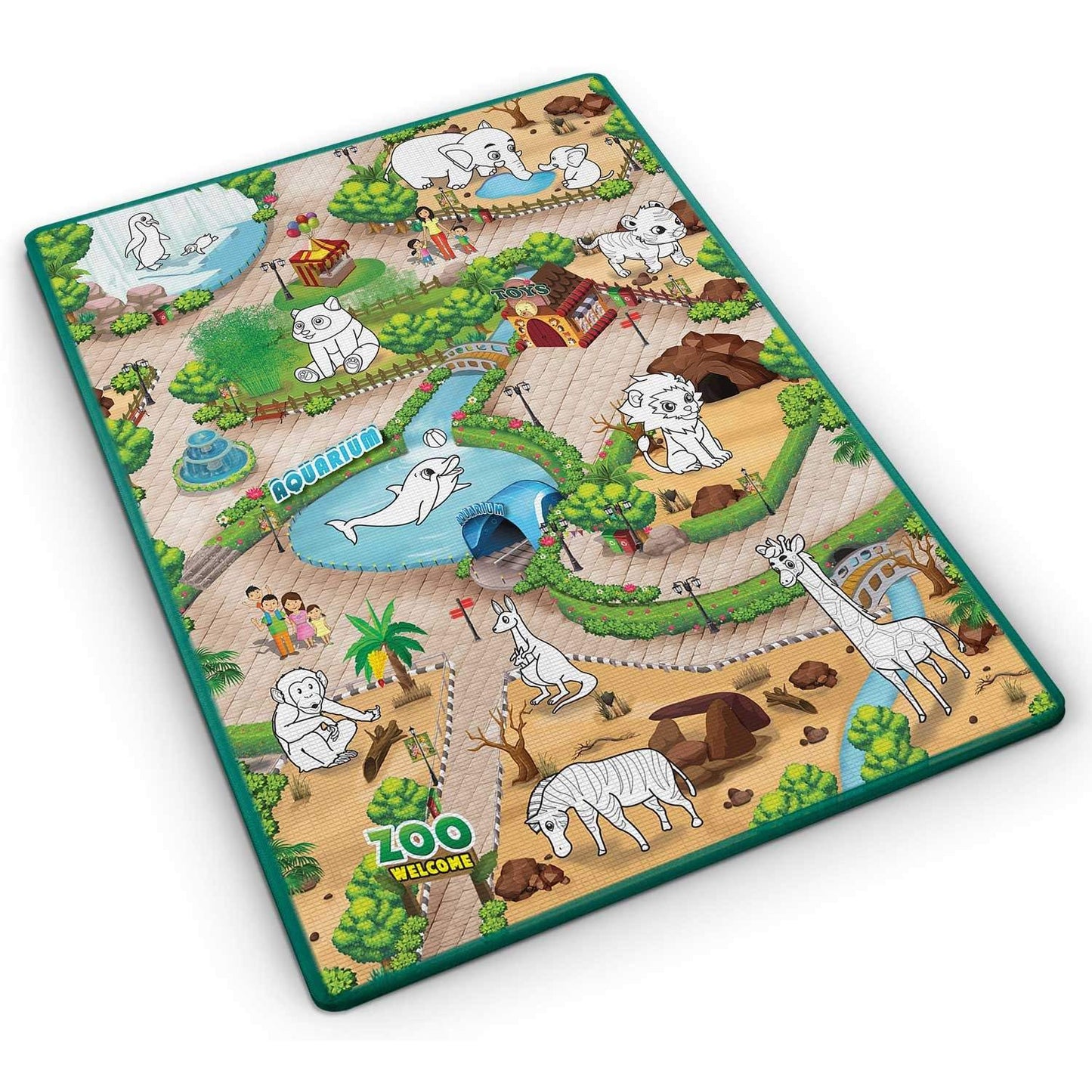 Colorful and flexible drawing mat 120 x 90 x 0.3 cm Ricokids RK-344