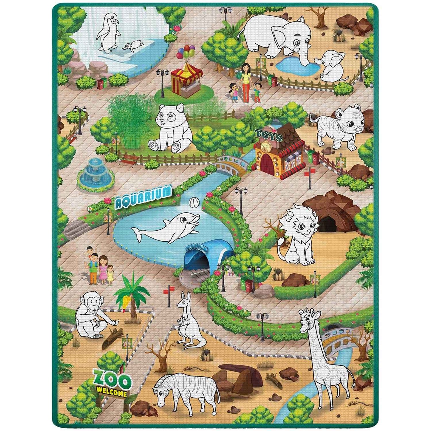 Colorful and flexible drawing mat 120 x 90 x 0.3 cm Ricokids RK-344
