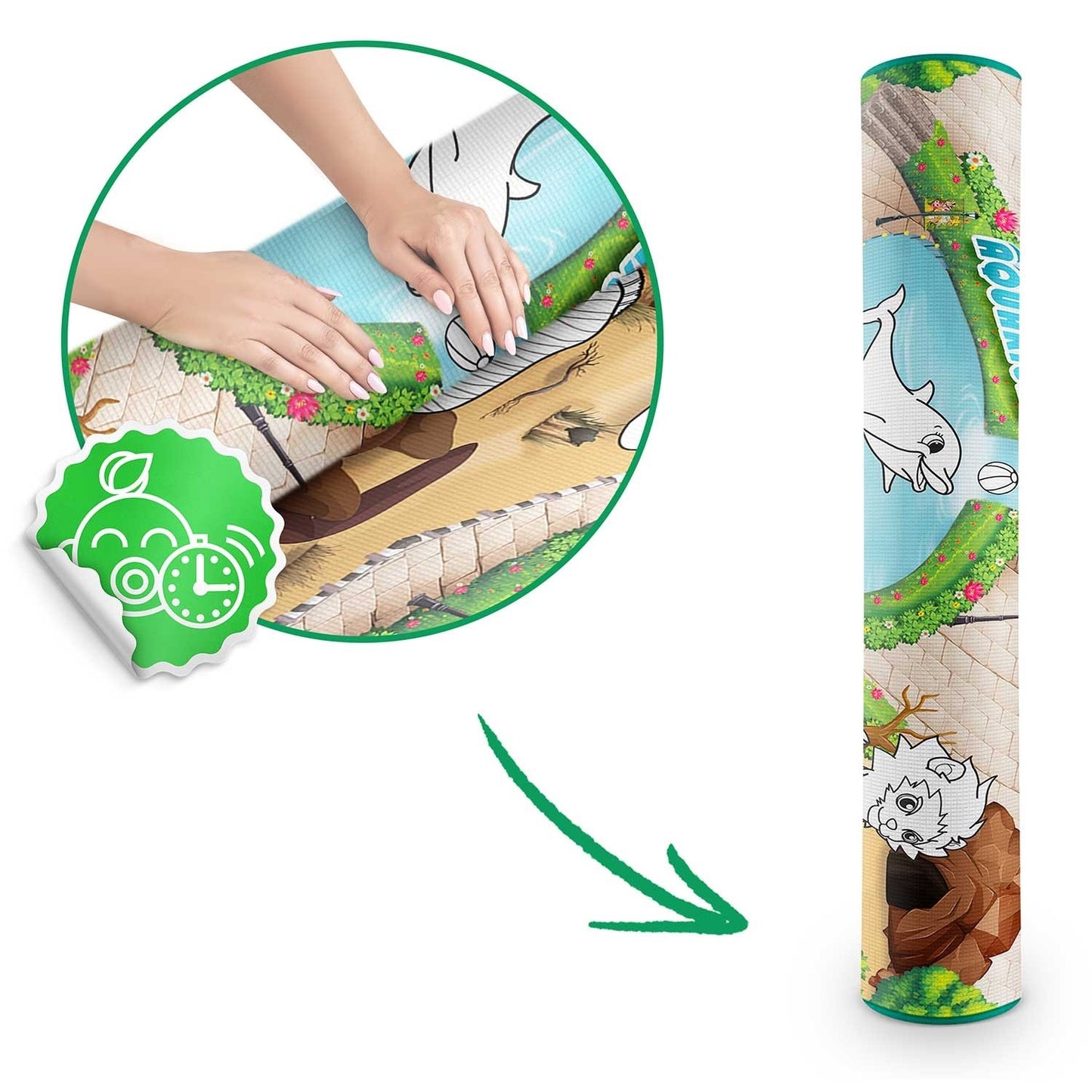 Colorful and flexible drawing mat 120 x 90 x 0.3 cm Ricokids RK-344