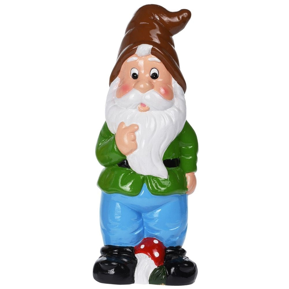 Colorful ceramic Santa - weatherproof garden figure