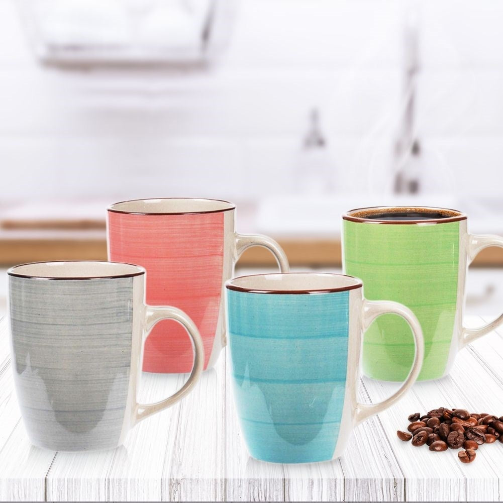 Colorful ceramic cups in gift box - set of 4