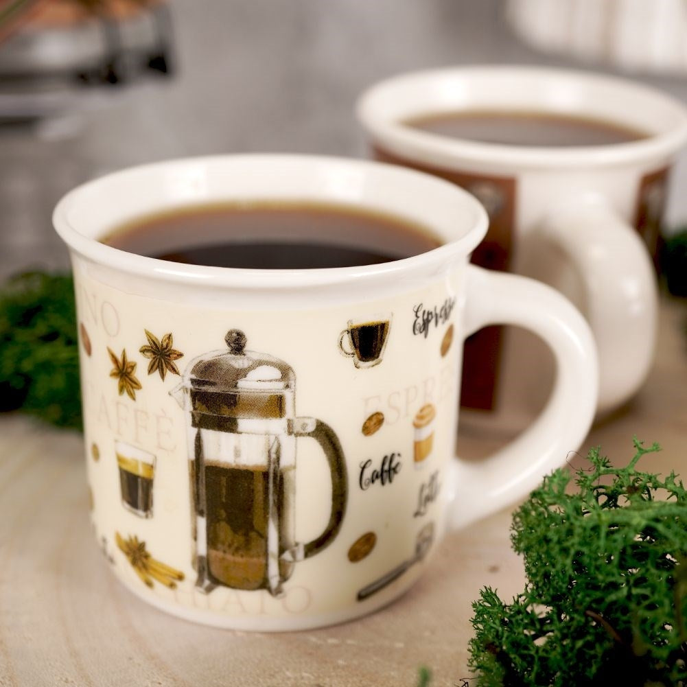 Colorful ceramic mugs 160 ml - Set of 3 in gift packaging