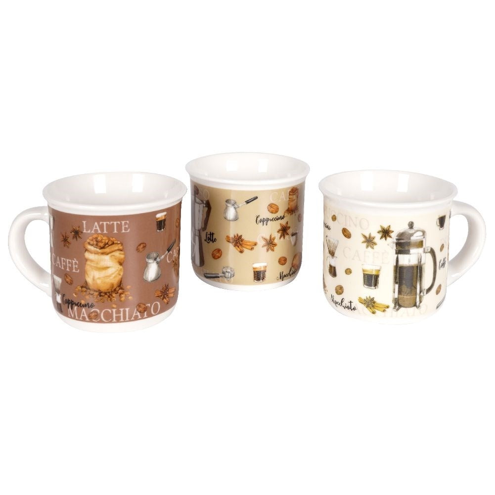 Colorful ceramic mugs 160 ml - Set of 3 in gift packaging