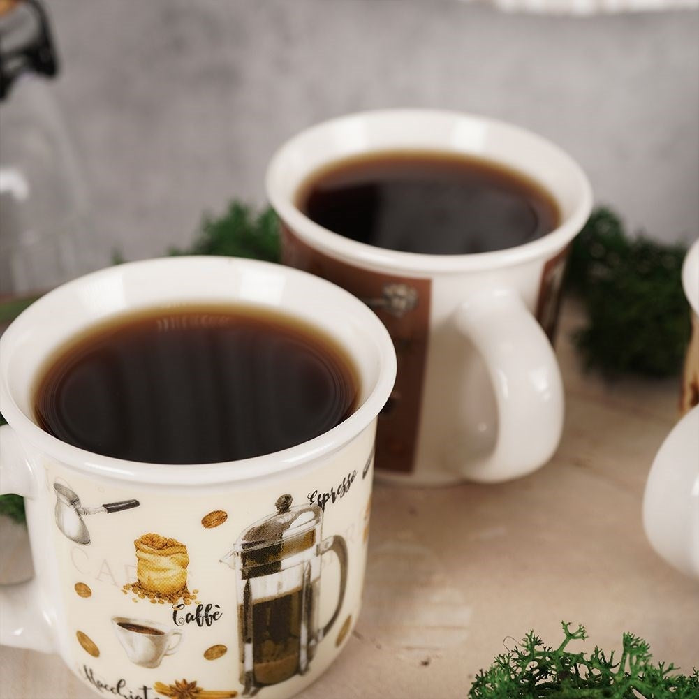 Colorful ceramic mugs 160 ml - Set of 3 in gift packaging