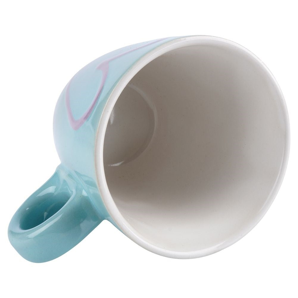 Colorful ceramic mugs with heart motifs - 4-pack