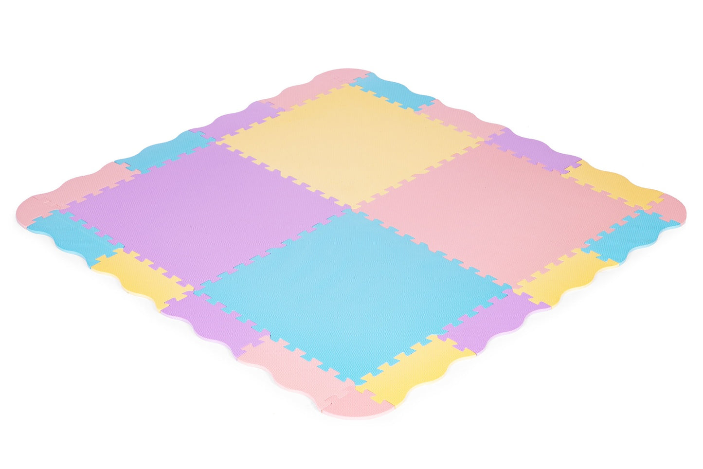 Colorful foam mat for children with a fence 141.5x141.5 cm 24 pcs. IPLAY