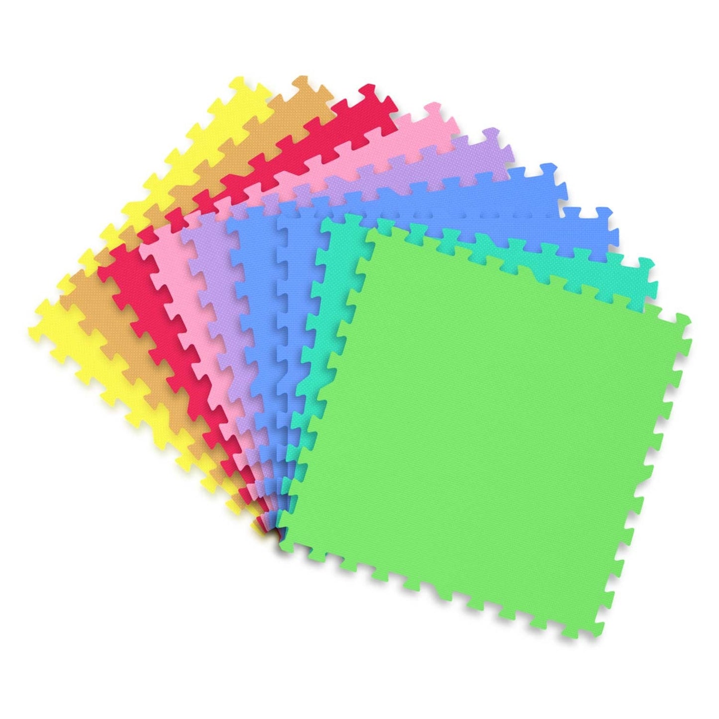 Colorful foam rubber puzzle mat 180x180 cm - Set of 9 pieces