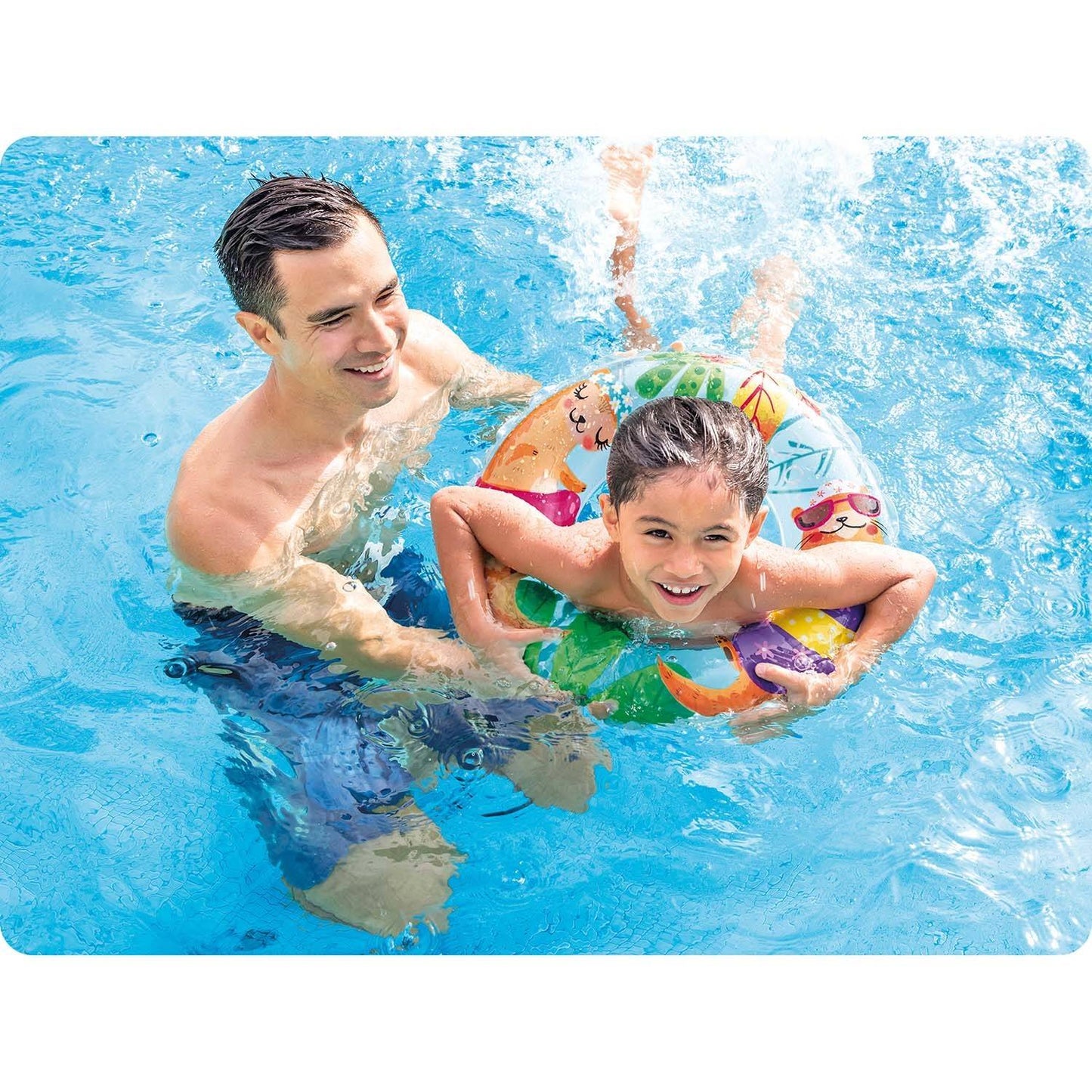 Colorful otter swimming ring 61 cm INTEX 59242