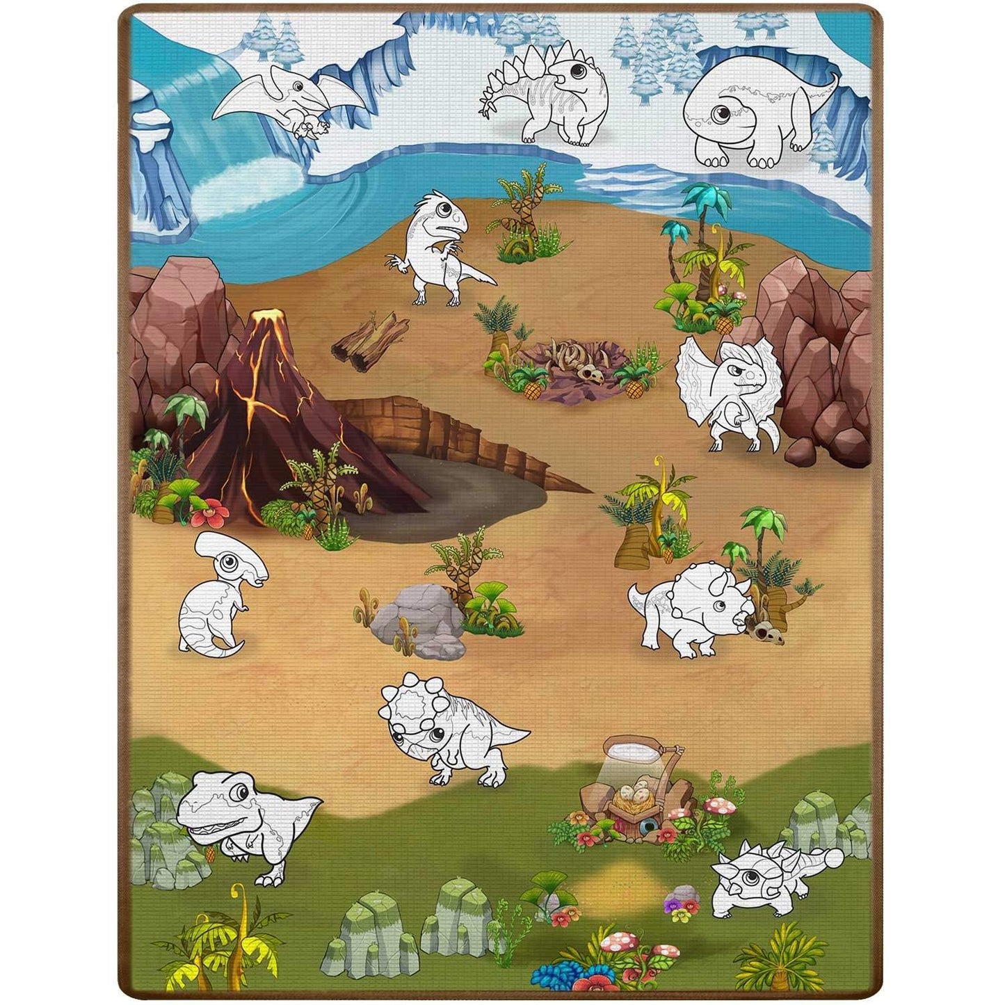 Colorful painting felt, rollable 120 x 90 x 0.3 cm Ricokids RK-344