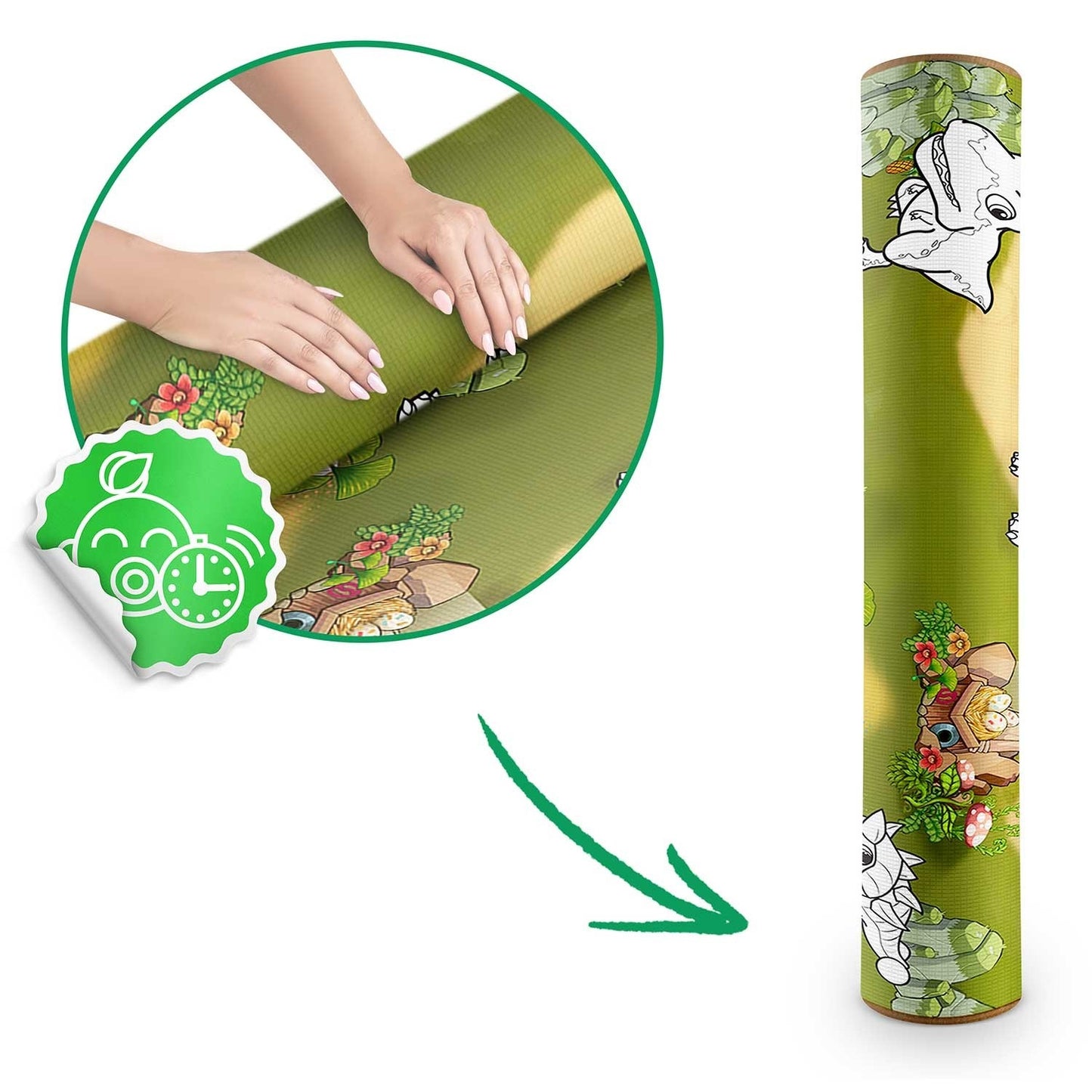 Colorful painting felt, rollable 120 x 90 x 0.3 cm Ricokids RK-344
