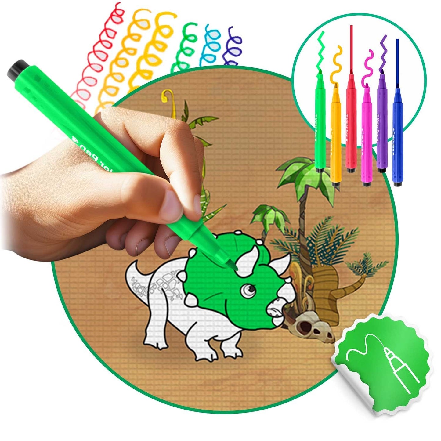 Colorful painting felt, rollable 120 x 90 x 0.3 cm Ricokids RK-344