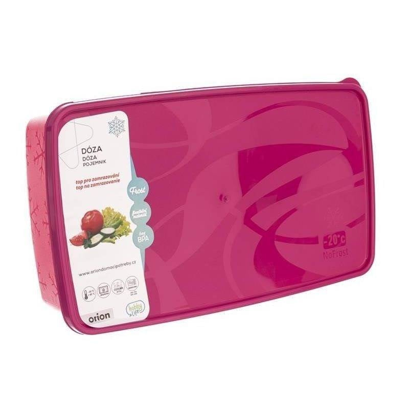 Colorful plastic container for freezer, fridge, microwave and dishwasher