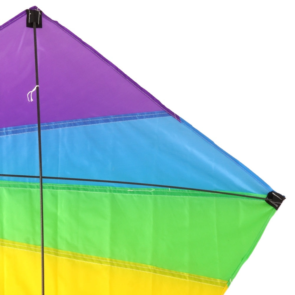Colorful rainbow kite with 36m line - impressive and fun