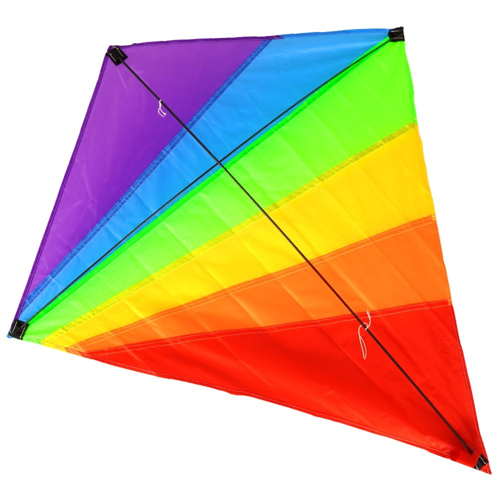 Colorful rainbow kite with 36m line - impressive and fun