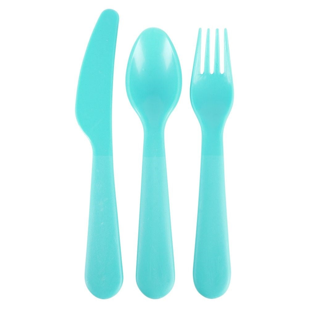 Colorful reusable children's cutlery - 18 pieces in durable material