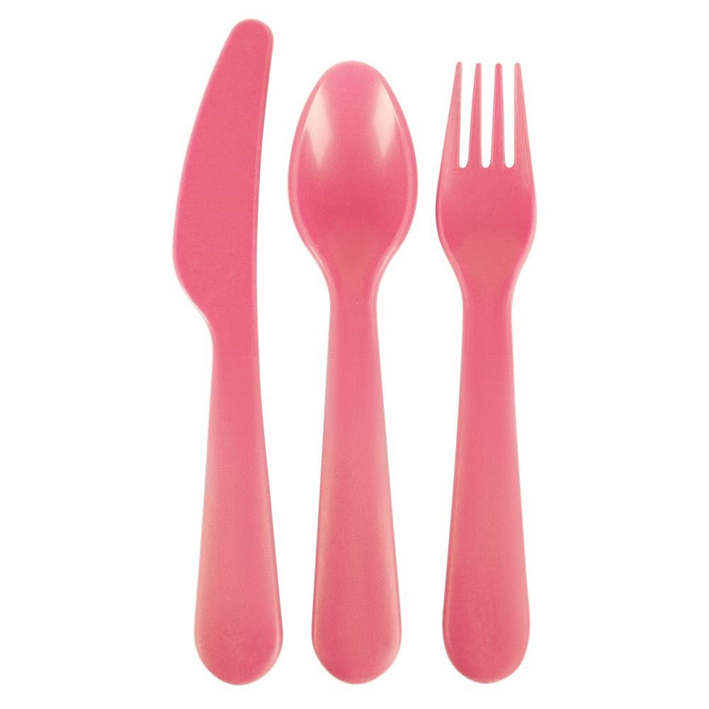 Colorful reusable children's cutlery - 18 pieces in durable material