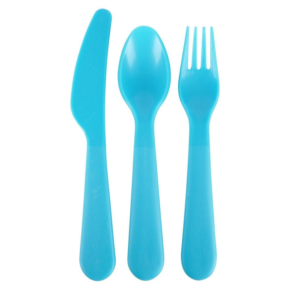 Colorful reusable children's cutlery - 18 pieces in durable material