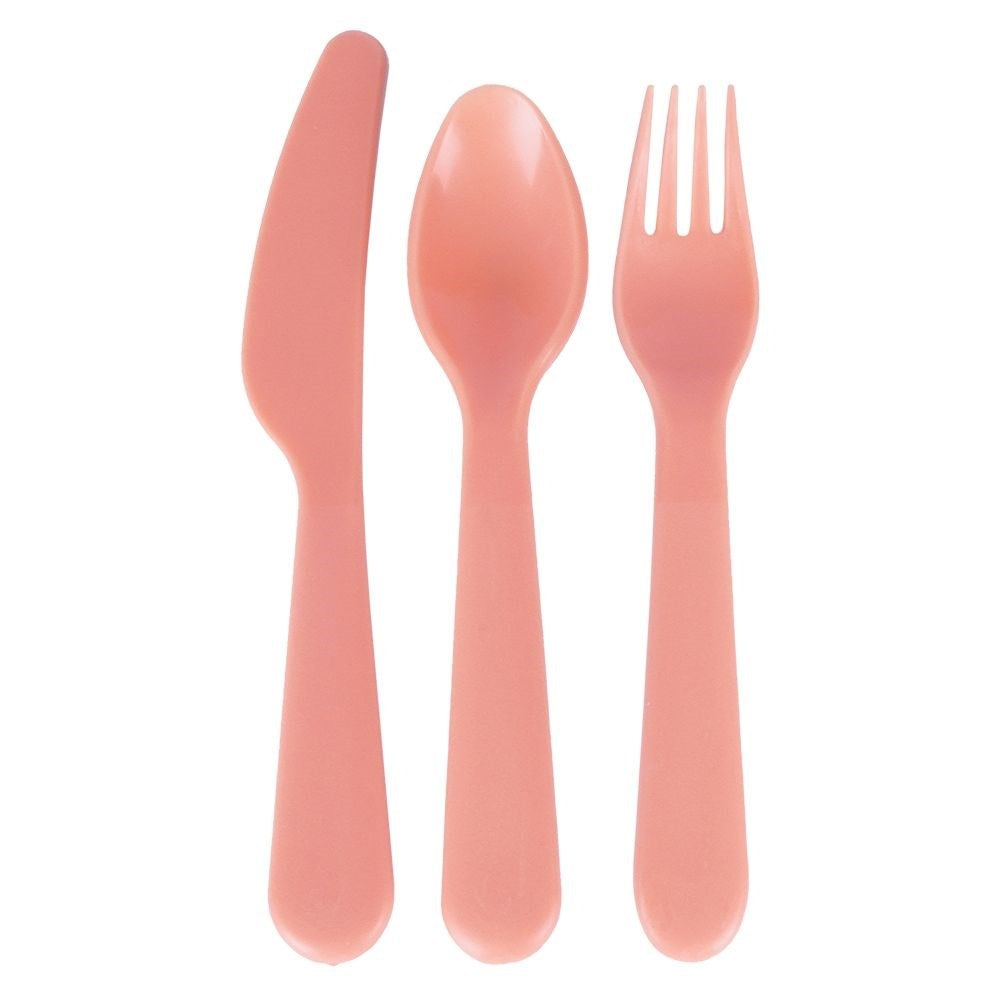Colorful reusable children's cutlery - 18 pieces in durable material