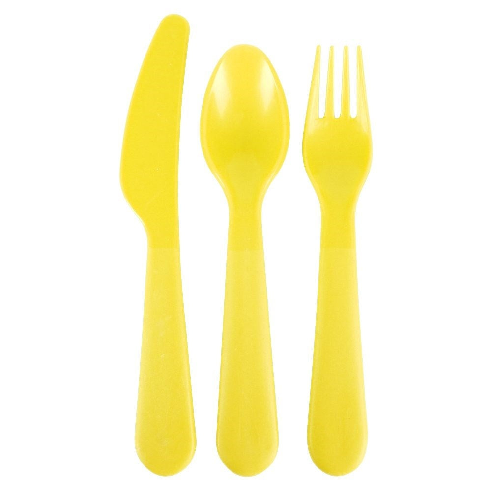 Colorful reusable children's cutlery - 18 pieces in durable material