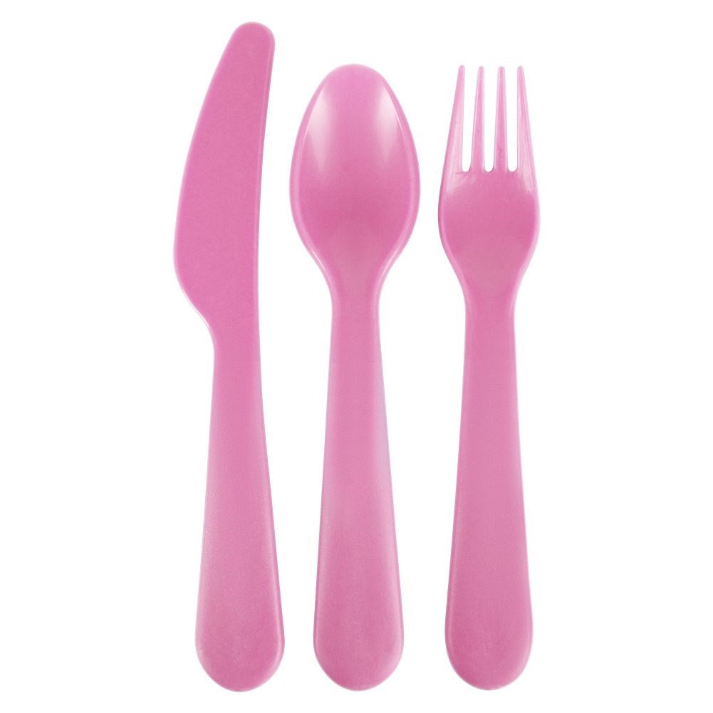 Colorful reusable children's cutlery - 18 pieces in durable material