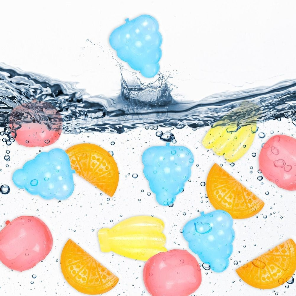 Colorful reusable ice cubes in fruit shape, set of 14