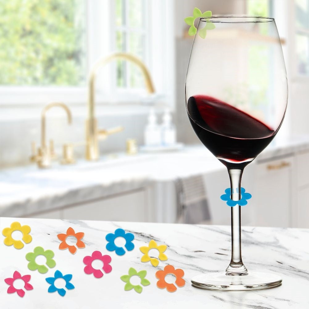 Colorful rubber glass markers - Perfect for parties!